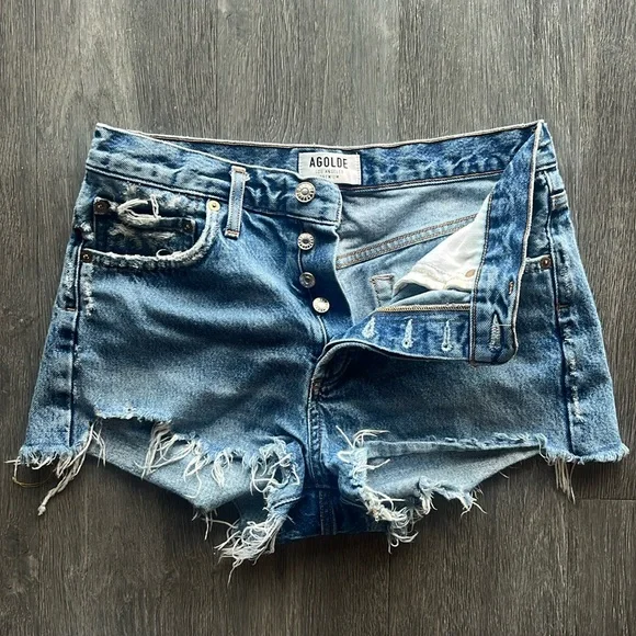 AGOLDE Parker Distressed Denim Shorts ✧ Size 26